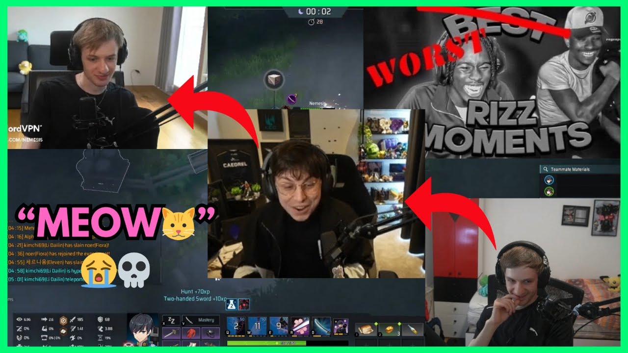 Nemesis reacts to Caedrel reacting to his old down bad clips with supcaitlin