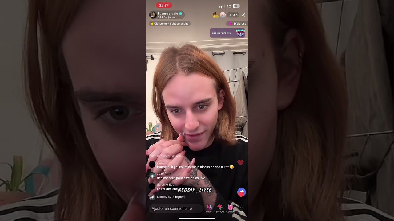 @Lucas Dorable en live ❤️ toujours aussi folle  🤣