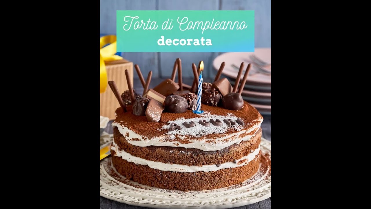 Torta decorata semplice per il compleanno
