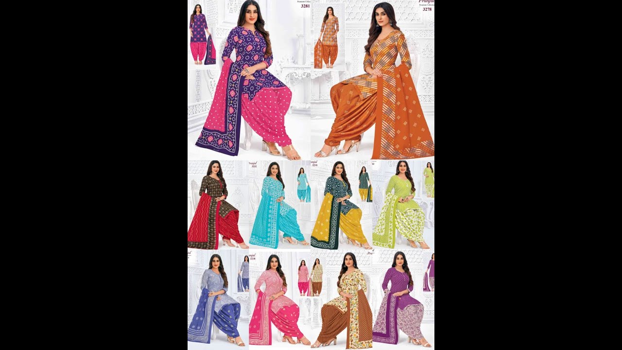 Pranjul Readymade Vol-32 Patiyala Suits // Pranjul Pure Cotton Fully Stitched Patiyala Collections