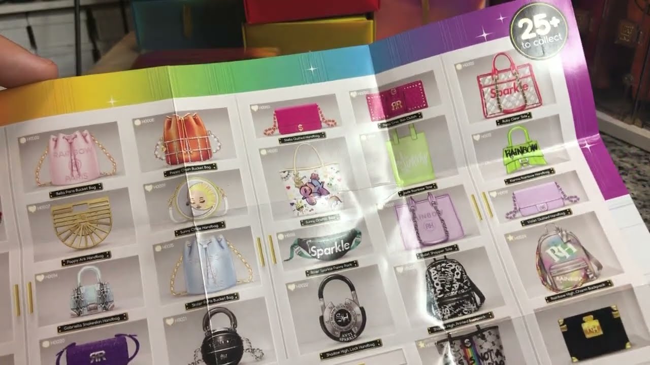 Rainbow High: Mini Accessories Studio Shoes Part 3 and Handbags Unboxing and Review