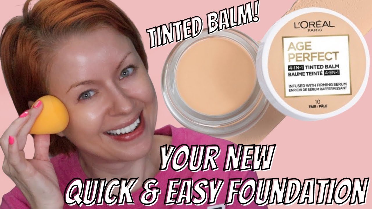 L'Oreal Age Perfect 4-in-1 TINTED BALM Foundation REVIEW + WEAR TEST | Steff's Beauty Stash