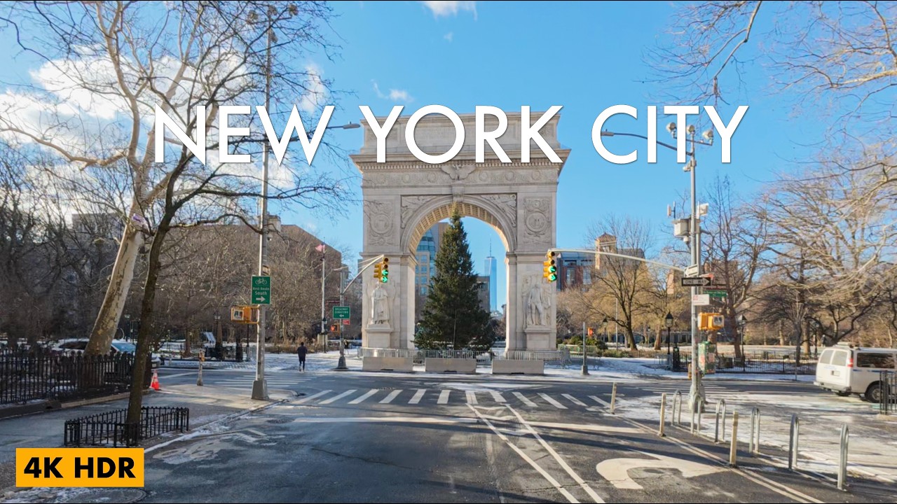4K NYC Drive | New Year’s Day in Manhattan After Fresh Snow