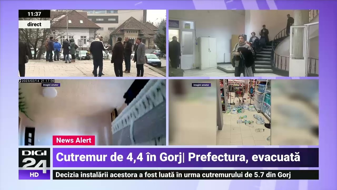 Cutremur de 4,3 grade în Gorj. Prefectura a fost evacuată