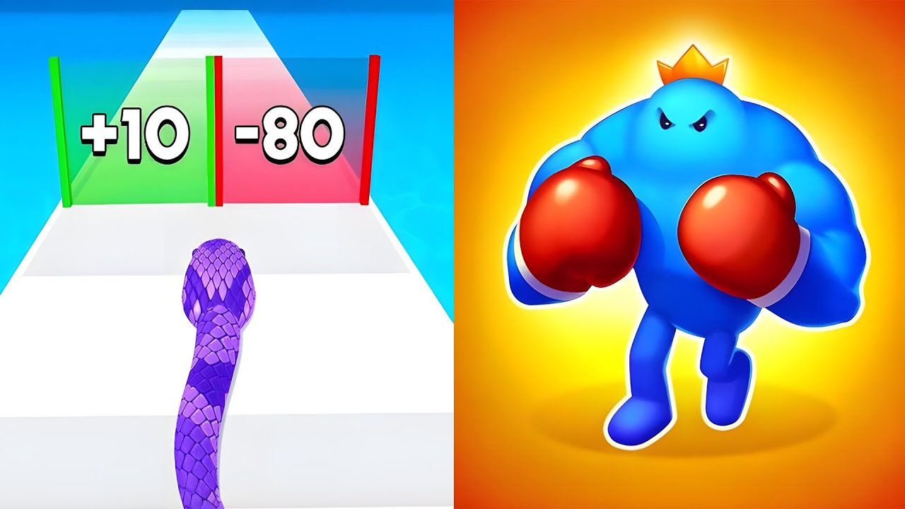 Snake Run Race vs Punchy Race 💥 EPIC SpeedRun Challenge! (All Levels Unlocked | Android & iOS)