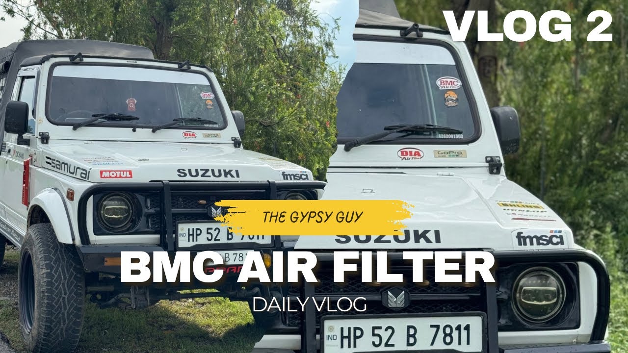 Gypsy bmc air filter || army auction gypsy review || modified gypsy || HSRP installation || exhuast
