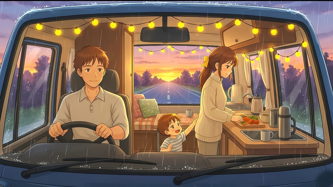🌧 Cozy Rainy Day in Our Tiny Home | Ghibli-Style Relaxing Moments