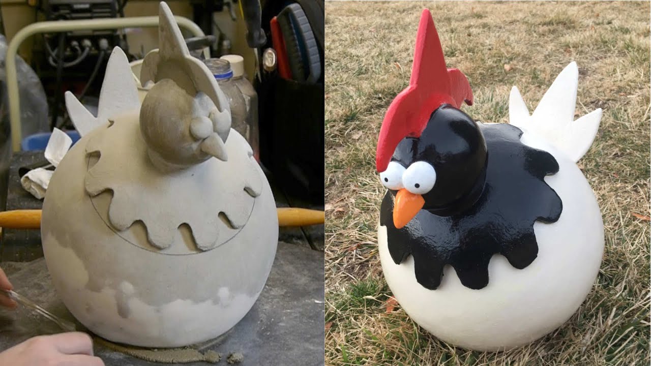 DIY Concrete Chicken Penny Bank | DIY Awesome SculptCrete Challenge #4 | Cement Art