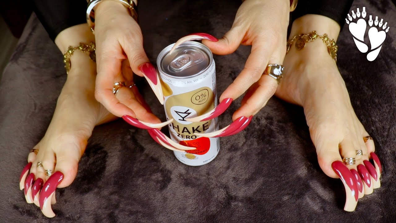 DEMO Tapping on a can with Long Nails | ASMR - relaxing