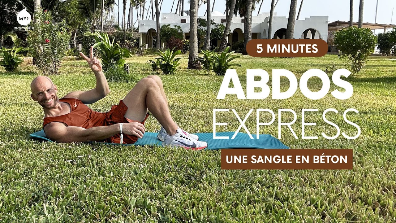 5MIN ABDOS EXPRESS 🍫 Abdos en béton & Ventre plat ! - Alexandre Mallier - Move Your Fit