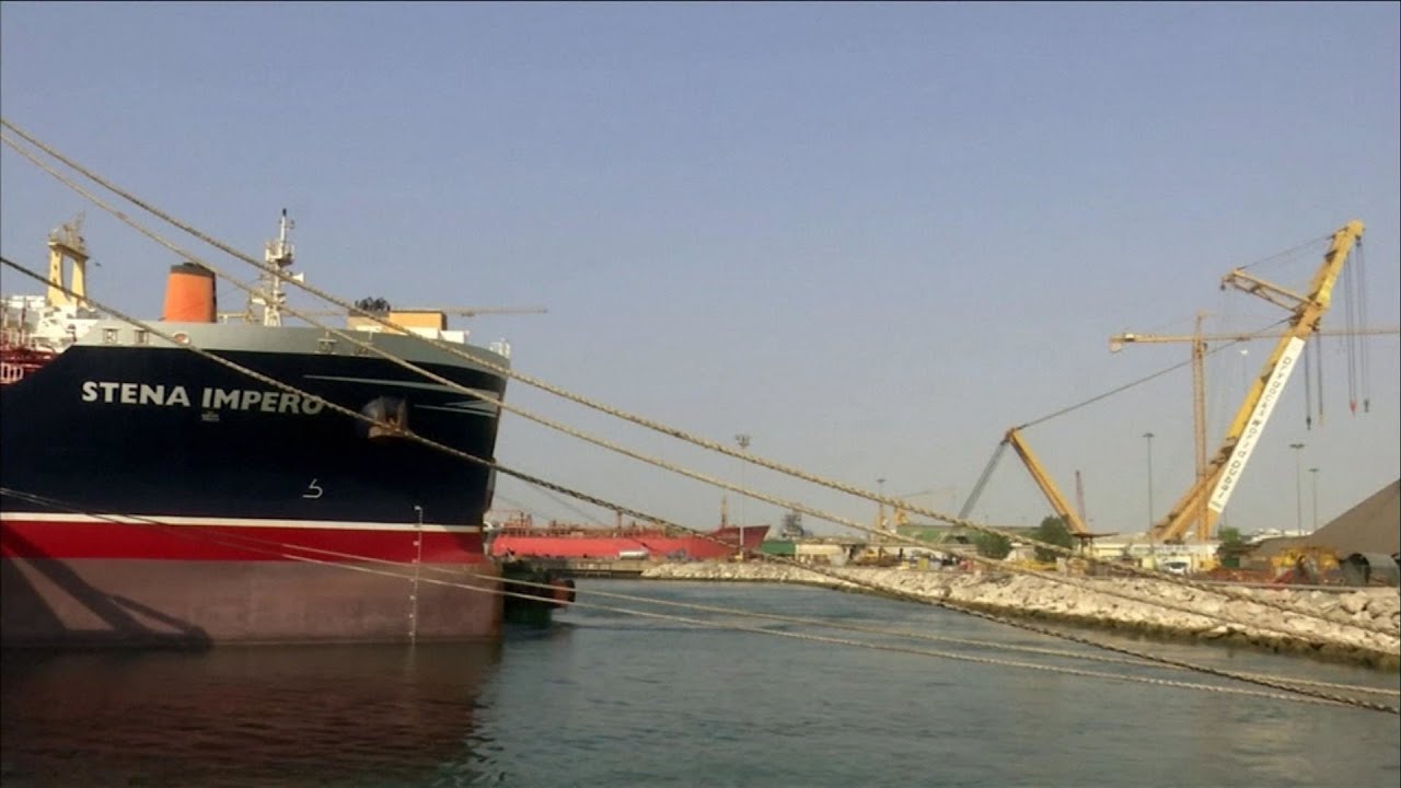 Stena Impero har lagt till i hamn i Dubai - Nyheterna (TV4)