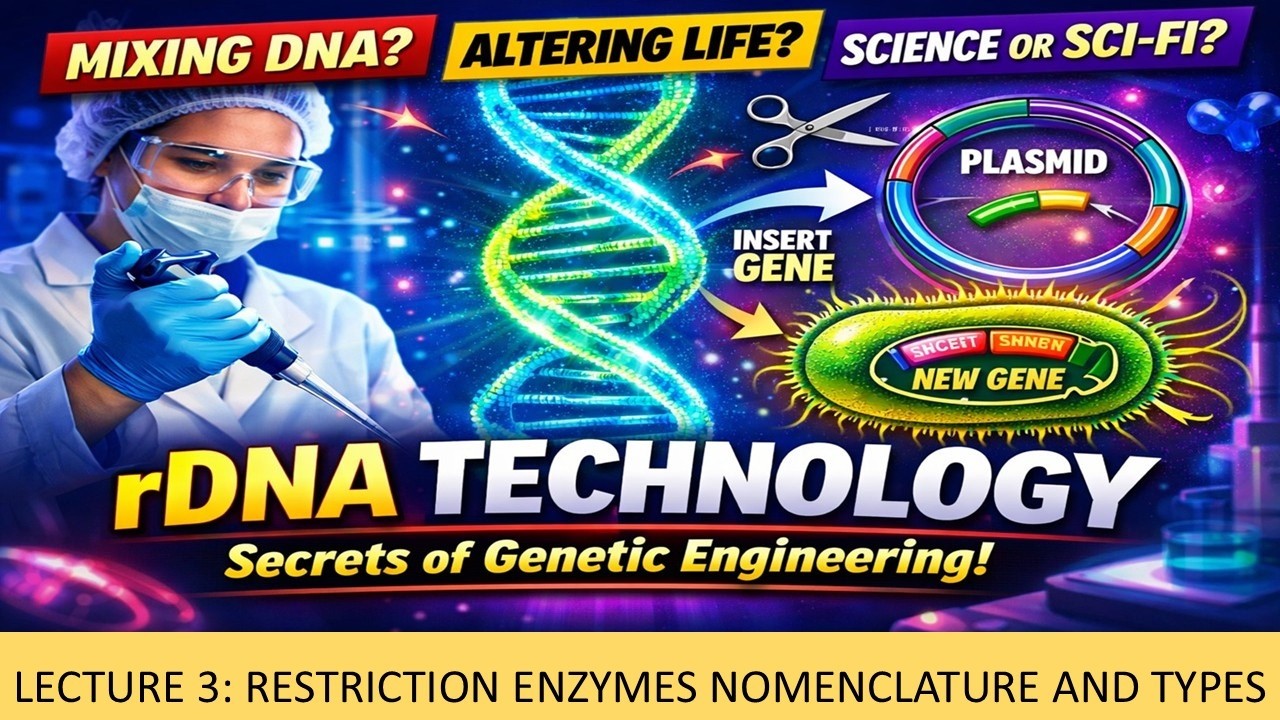 RECOMBINANT DNA TECHNOLOGY ||Nomenclature and Classification of RE || Lecture 3||