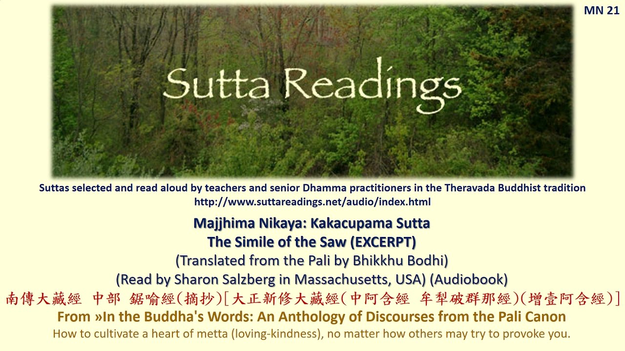 Theravada Buddhism Sutta: Kakacupama Sutta (The Simile of the Saw (excerpt)) MN21