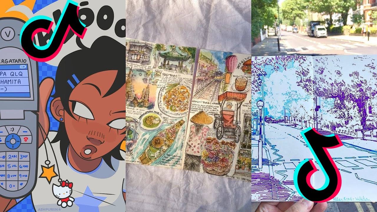 ART SKETCHBOOK 📖 TIKTOK compilation [NO OUTROS] | Read desc #101