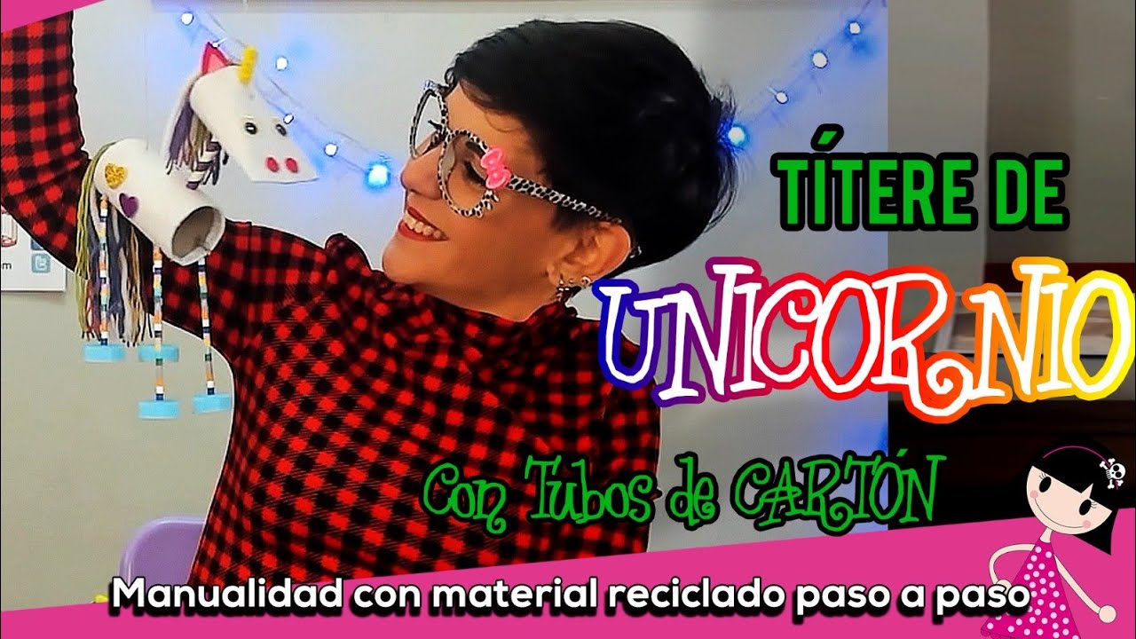 🤩 Títere UNICORNIO 🦄 con rollos de PAPEL higiénico ♻
