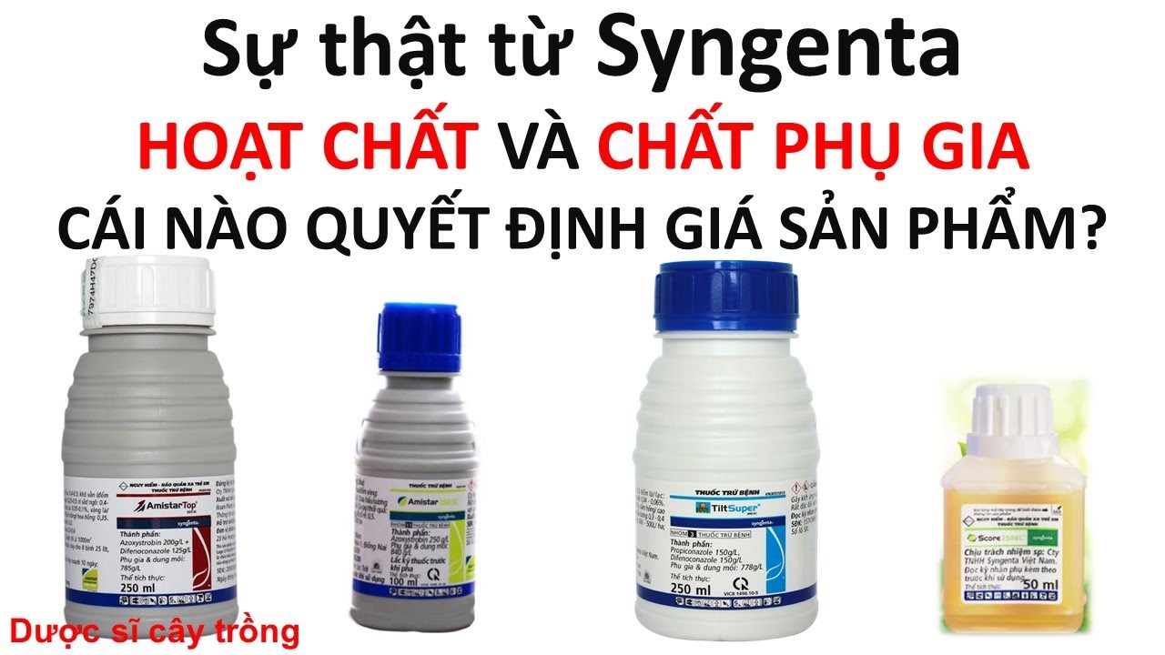 Cái nào quyết định giá? chất phụ gia hay hoạt chất trong các sản phẩm? | Dược sĩ cây trồng