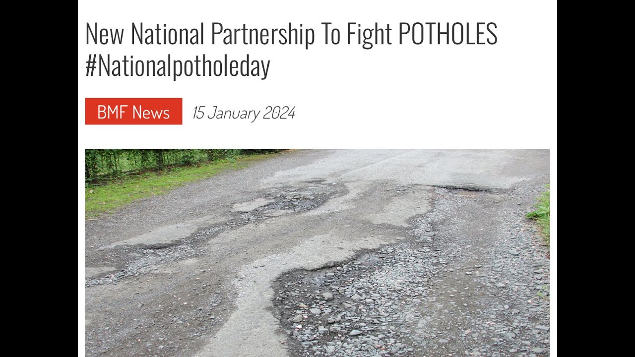 NATIONAL POTHOLE DAY: NEW NATIONAL PARTNERSHIP TO FIGHT POTHOLES