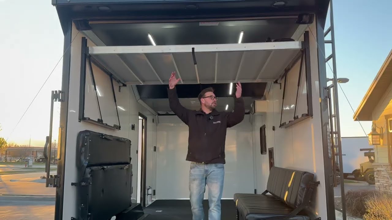 Matt with Utah Trailer Pros shows off our latest Raynger Torrent with A/C and Rollover Sofa's.