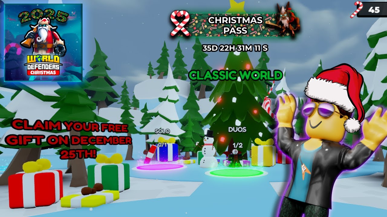 Checking out the Christmas Event In World Defenders!! [Roblox]