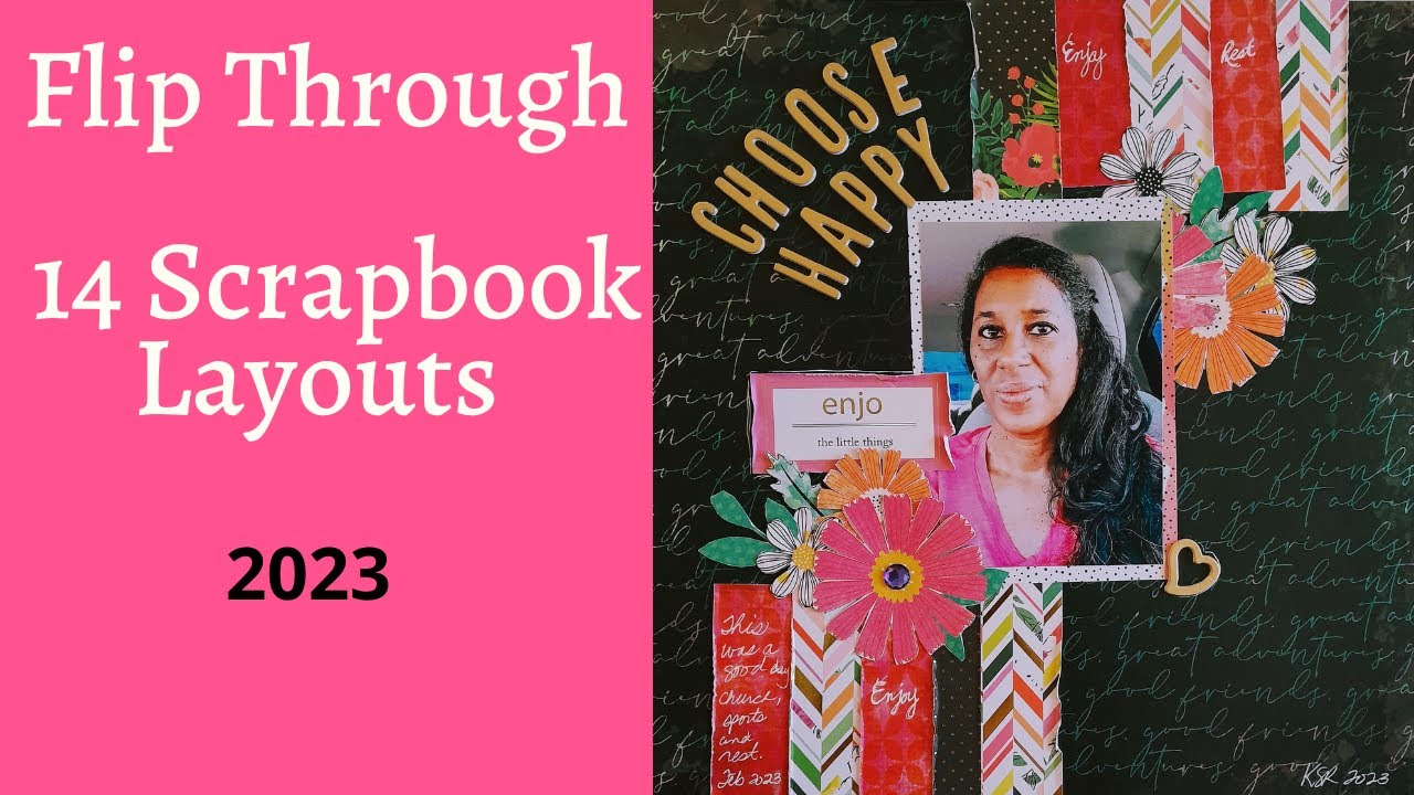 Flipping Thru 14 Scrapbook Layouts - Flip Thru Page Ideas