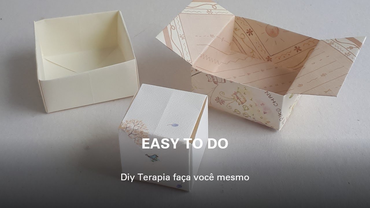 Diy 3 Easy origami boxes - 3 tipos de caixas de Origami super fáceis! Terapia faça você mesmo!