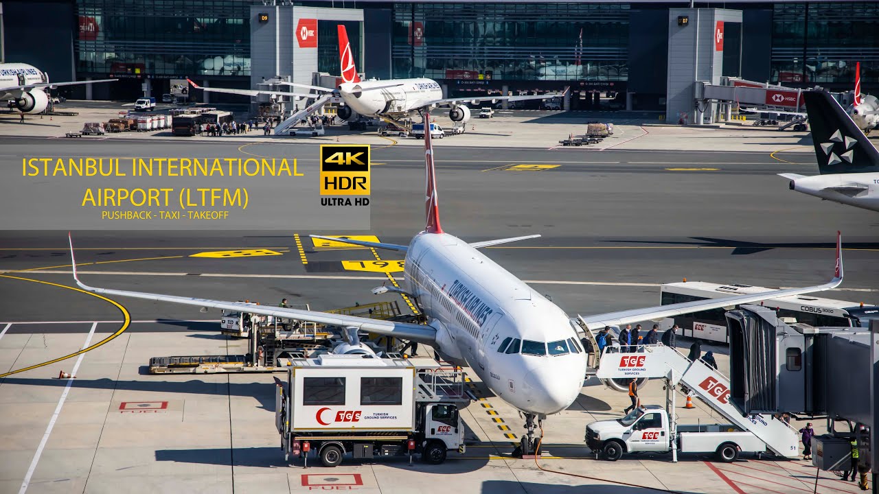 Cockpit view of Istanbul Airport ( IATA: IST, ICAO: LTFM) in 4K