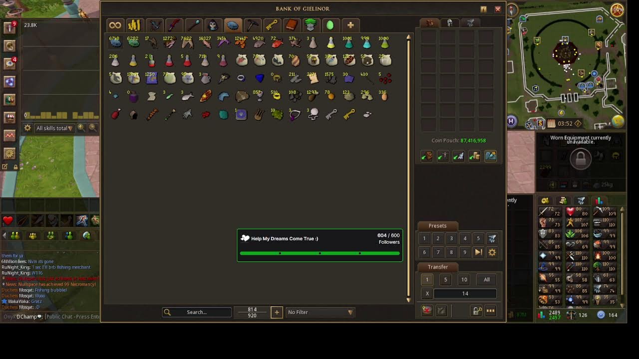 RuneScape Livestream. Come Chill and Watch