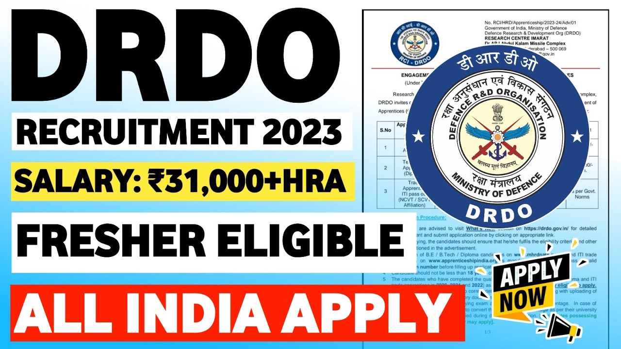 DRDO Recruitment 2023 | DRDO Vacancy 2023 | DRDO Jobs Vacancy Notification| DRDO New Vacancy 2023