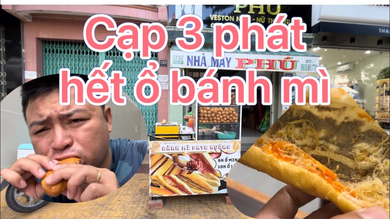 Kinh khủng 3 cạp hết ổ bánh mì - Văn Bảo vlog