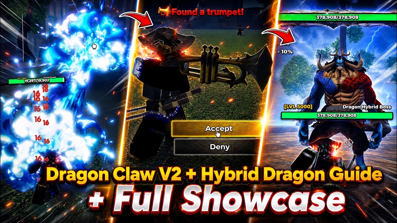 NEW Dragon Claw V2 + Hybrid Dragon FULL Guide! (Awaken Quest + Showcase) | Haze Seas