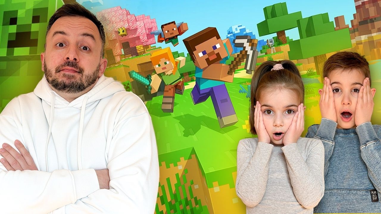 ROĐENA DECA ME UČE DA IGRAM MINECRAFT!!! (ŠOKIRAO IH)
