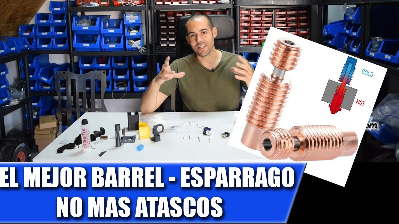 Todo sobre extrusion barrel-esparragos para impresora 3D. Cual es el mejor y porque. Adiós atascos