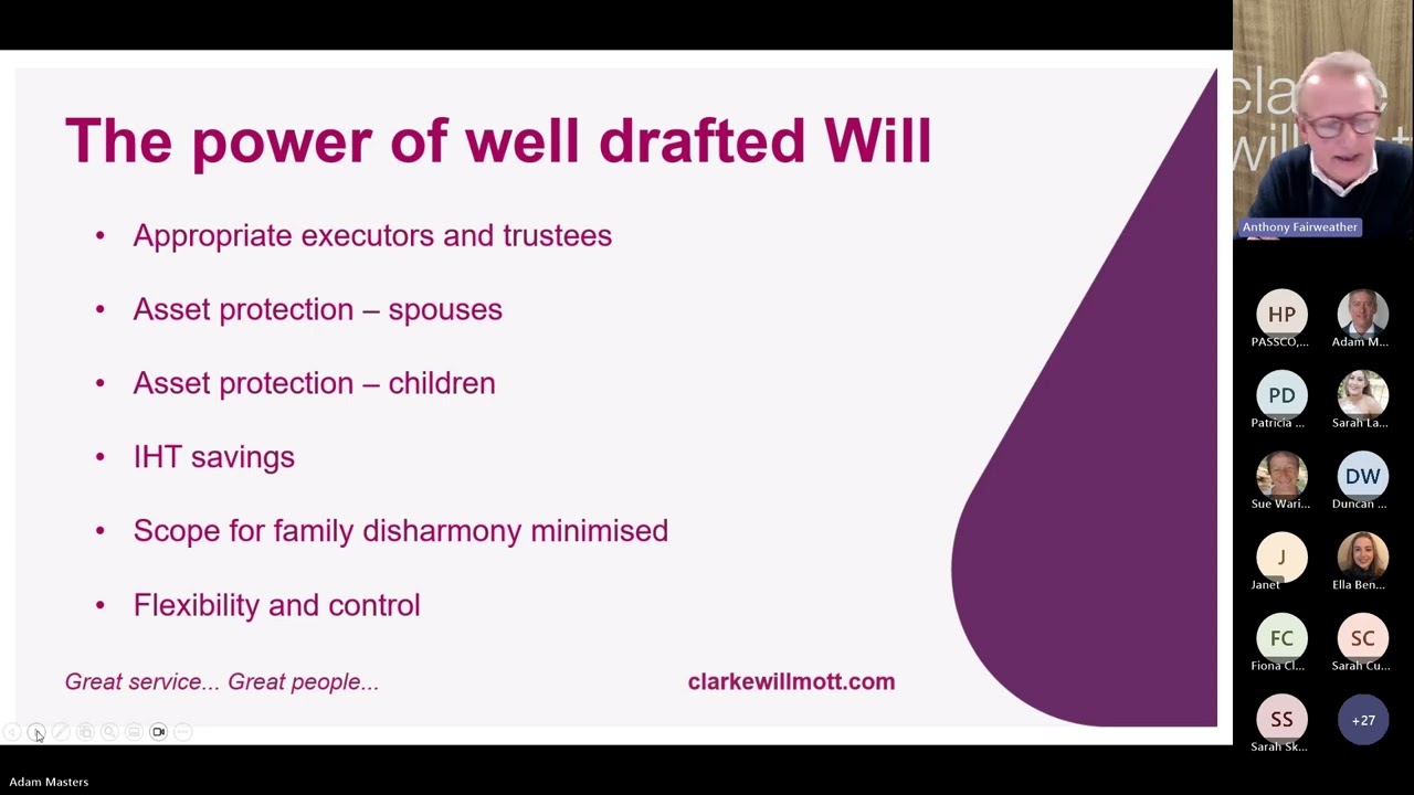 Wills & Lasting Power of Attorney: Managing an Individual's Finances - Webinar