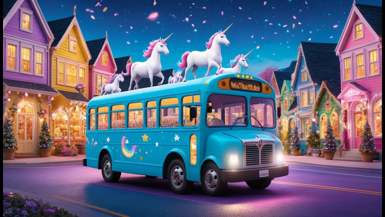 The Unicorns on the Bus | Magical Nursery Rhyme for Toddlers | Fantasy Learning Songs