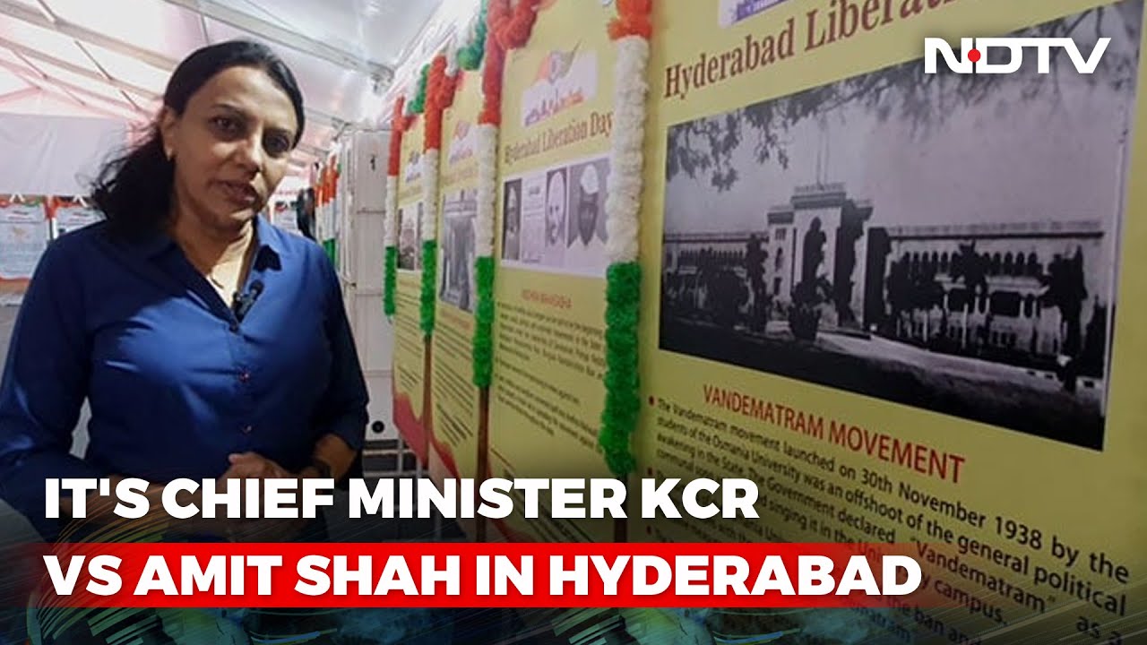 For Hyderabad Landmark Tomorrow, It's Chief Minister KCR vs Amit Shah