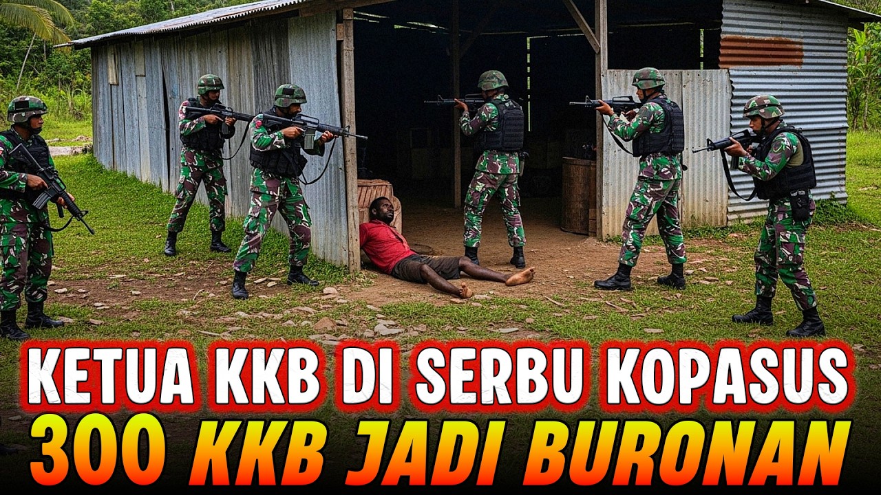 KETUA KKB DI TANGKAP KOPASUS‼️300 KKB LARI KOCAR KACIR DI SERBU 3 KOPASUS‼️