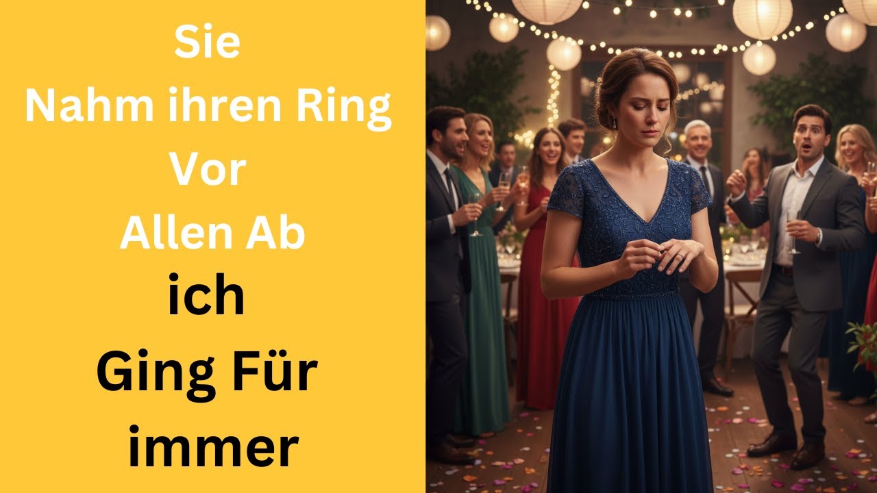 Sie nahm ihren Ring vor allen ab – ich ging für immer
