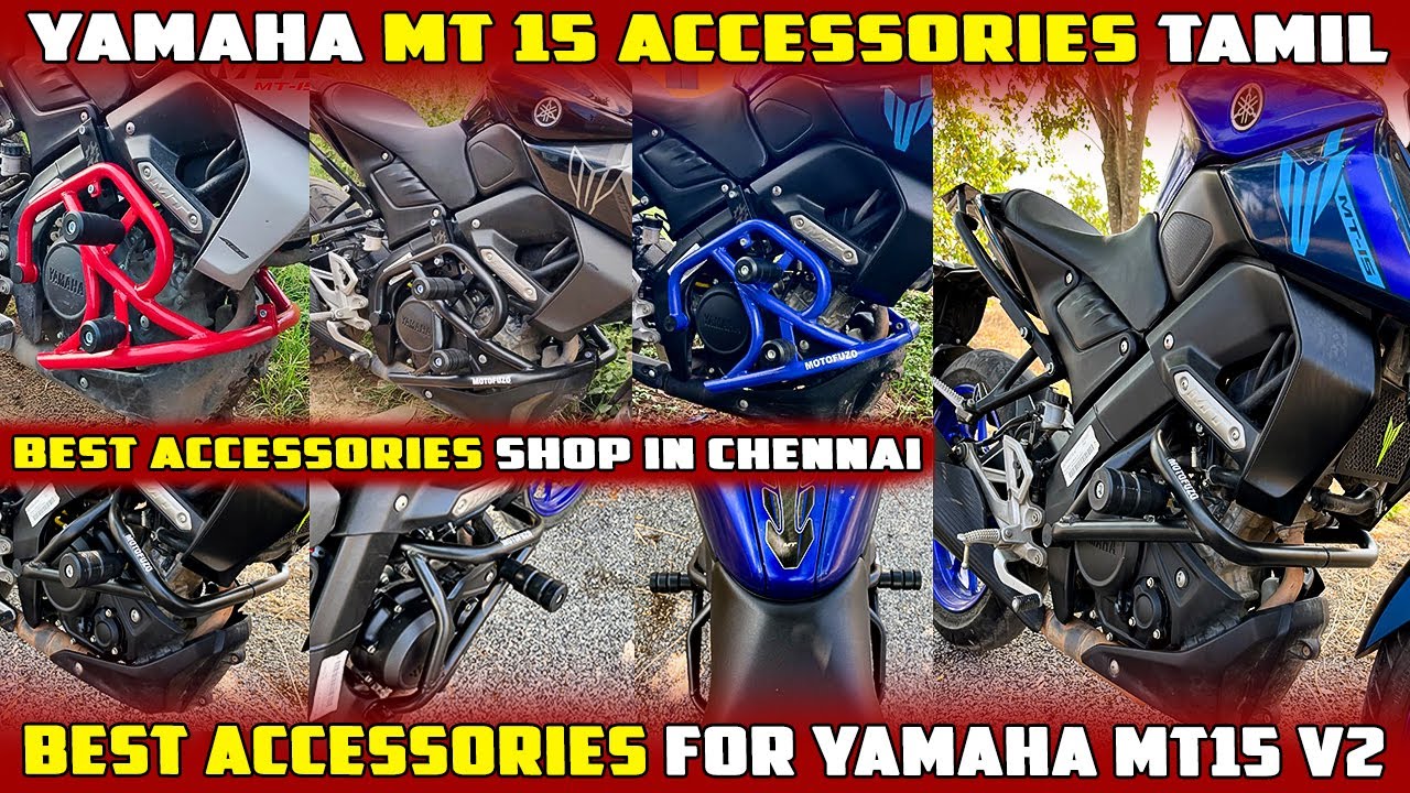 Yamaha MT 15 Accessories Tamil || Yamaha Mt 15 v2 Aftermarket Accessories || Rider Machine