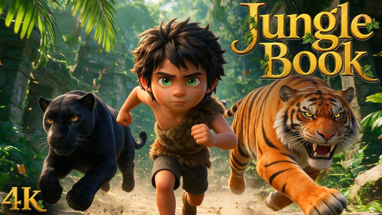 The Jungle Book Mowgli 🐍 | 3D 4K | English Fairy Tale and Stories
