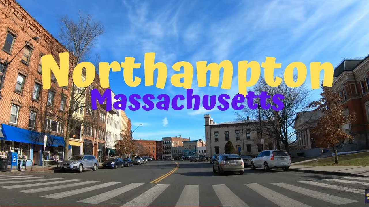 Northampton Massachusetts ( Drive thru ) 4K Travel Video