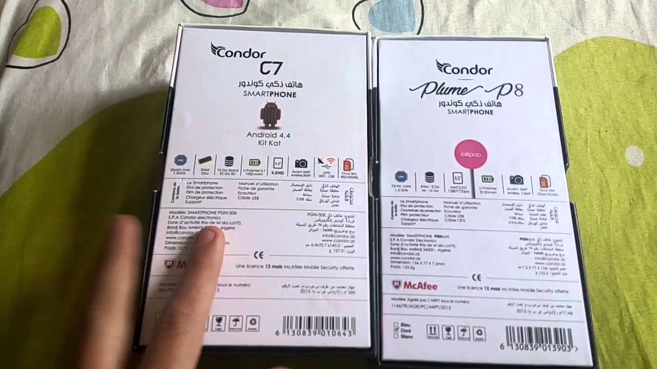 Comparaison condor c7 et condor plume p8