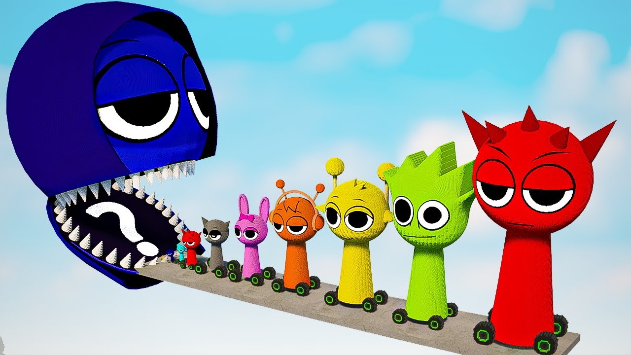 Big & Small INCREDIBOX Sprunki CARS Vs Giant Mysterious JEVIN with Giant Question MARK  | TEARDOWN
