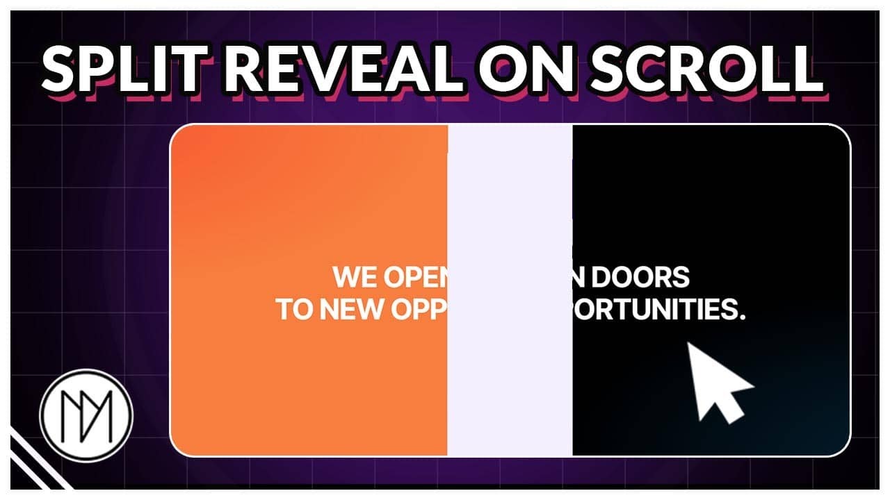Split Reveal On Scroll like Door/Window - Elementor and GSAP Tutorial