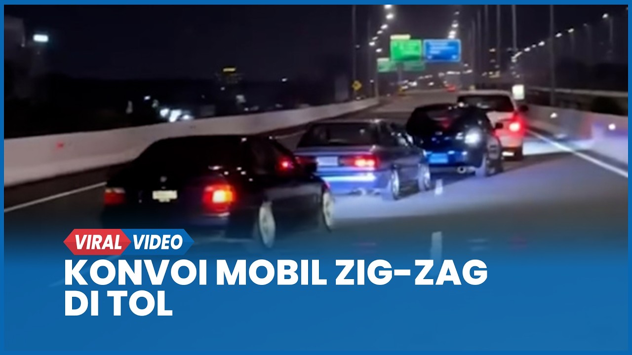 MEMBAHAYAKAN! Konvoi Mobil Zig-zag di Tol Becakayu Tak Ditilang Polisi