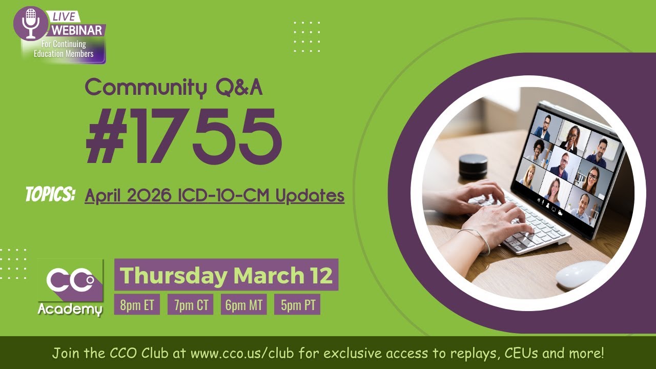 CCO Community Q&A #1755