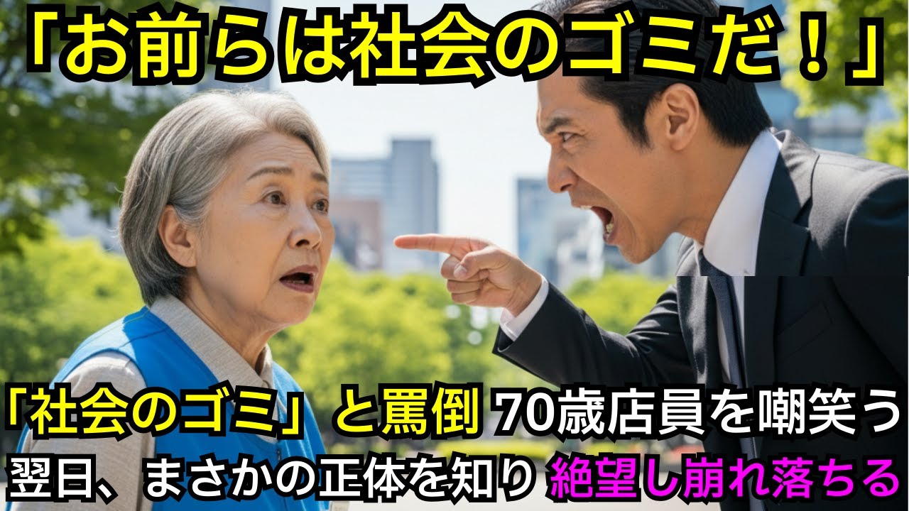 「お前はクビだ！」解雇された70歳店員が、公園の老婆に「3000円」を渡した翌日、家の前に黒塗りの高級車が現れ…【感動する話】