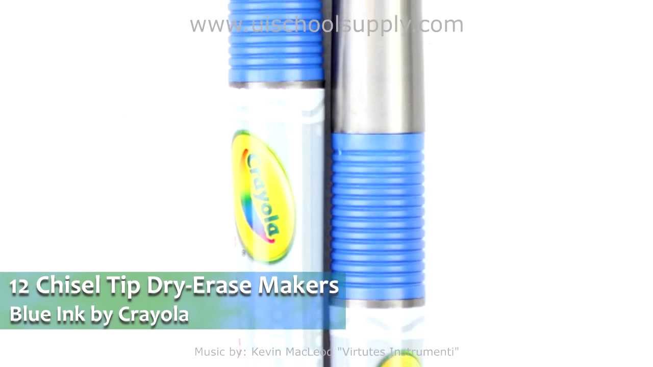 12 Chisel Blue Dry Erase Markers by Crayola 98 9626 0 342