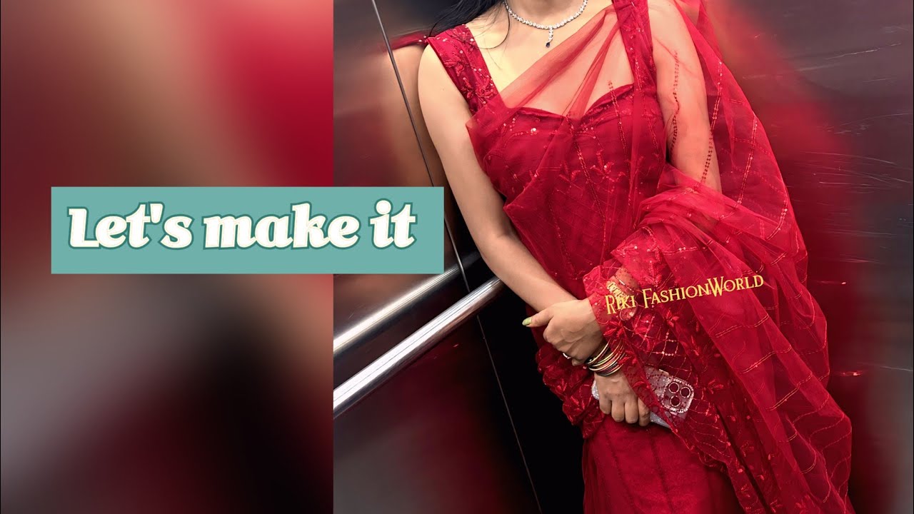 Mermaid Gown | Viral neck design| One piece dress | सबसे आसान | Fish cut Gown | Ruffle Saree outfit 