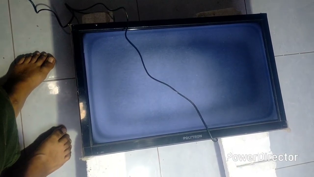 TV LED 24 INCH POLYTRON LAYAR GAMBAR BLANK PUTIH MEMBINGKAI DAN JARANG D UPLOAD DI YT KERUSAKANYA