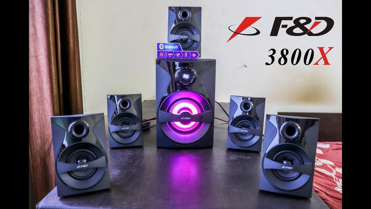 F&D F3800X 5.1 Home Theatre Unboxing and Music Test